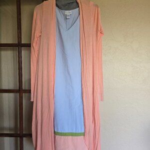 Soft Surroundings dress and cardigan set, tall large
